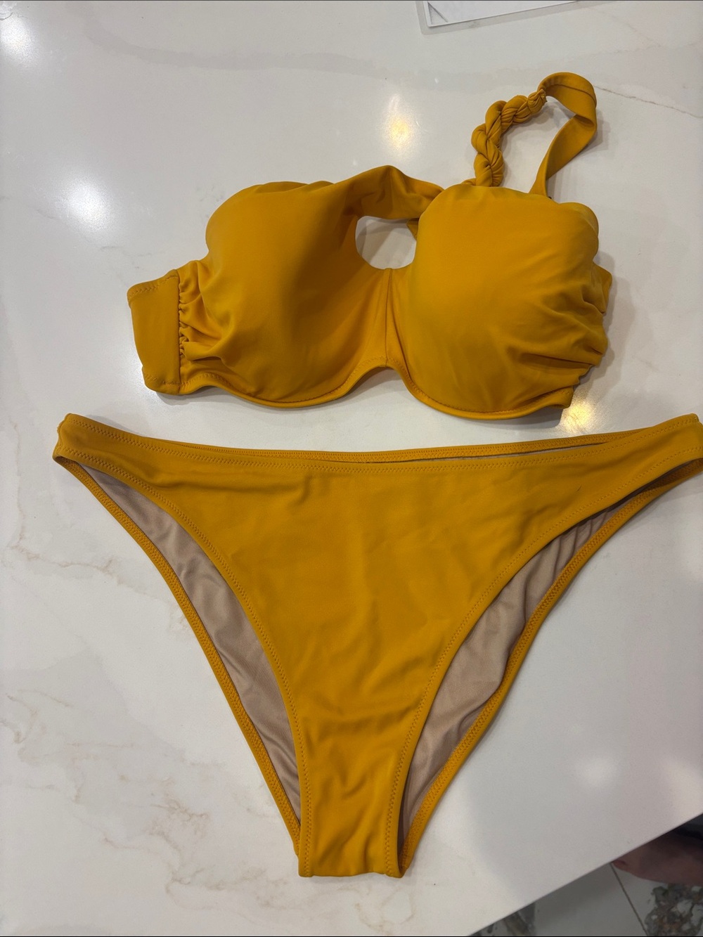 Shade & Shore Bra-Style Two-Piece Bikini in Mustard